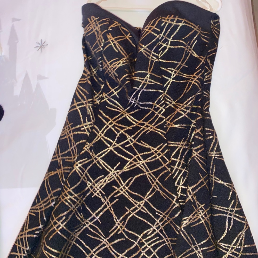 Gold and black dress